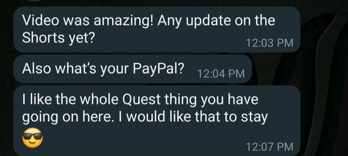 Chat conversation with Shooteo (1,85 mil followers)